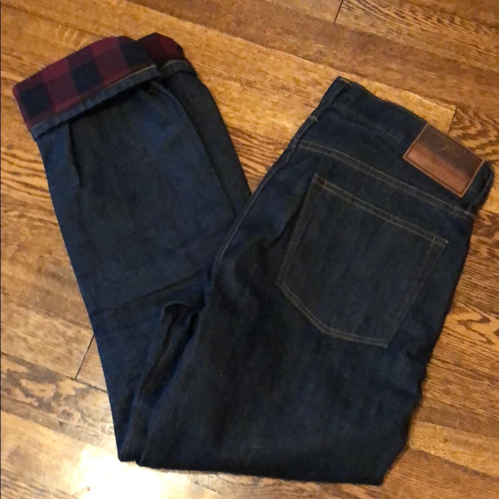 J Crew Flannel Jeans